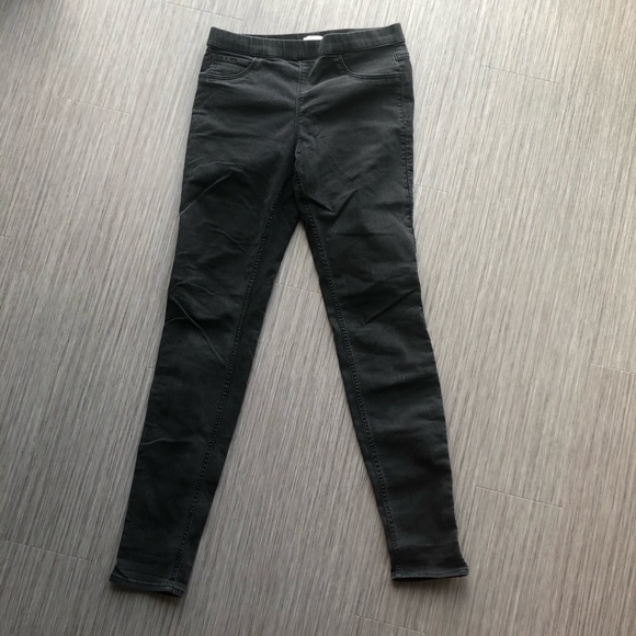 🆓 Dark gray H&M denim jeggings/skinny jeans - Picture 2 of 4